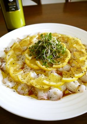 生たことレモンのカルパッチョ♪-レシピのメイン写真