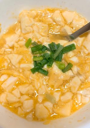 【簡単夜食】卵と豆腐をレンチン♪-レシピのメイン写真
