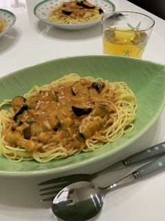 揚げなすのミートクリームパスタ-レシピのメイン写真