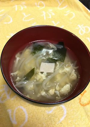 ワカメともやしと卵の中華スープ-レシピのメイン写真