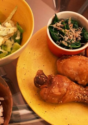 ズボラな夕食（和×韓）-レシピのメイン写真