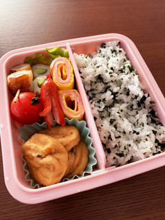 春のお弁当【わかめご飯とがんもの煮物】-レシピのメイン写真