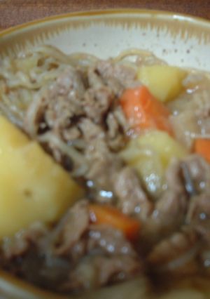 料理のための清酒を使って肉じゃが-レシピのメイン写真