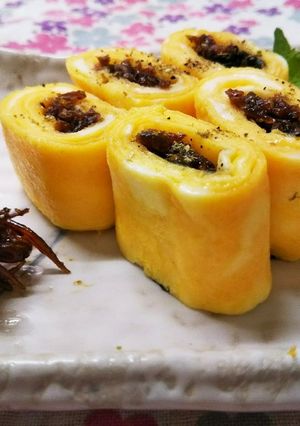 いかなごの釘煮でアレンジ～う巻き風～-レシピのメイン写真