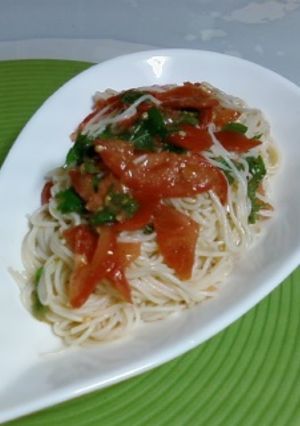マクロビ◆トマトの冷製パスタ-レシピのメイン写真
