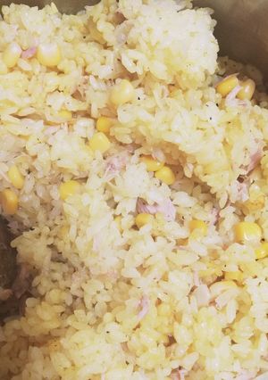 コーンとシーチキンと生姜の炊き込みご飯-レシピのメイン写真