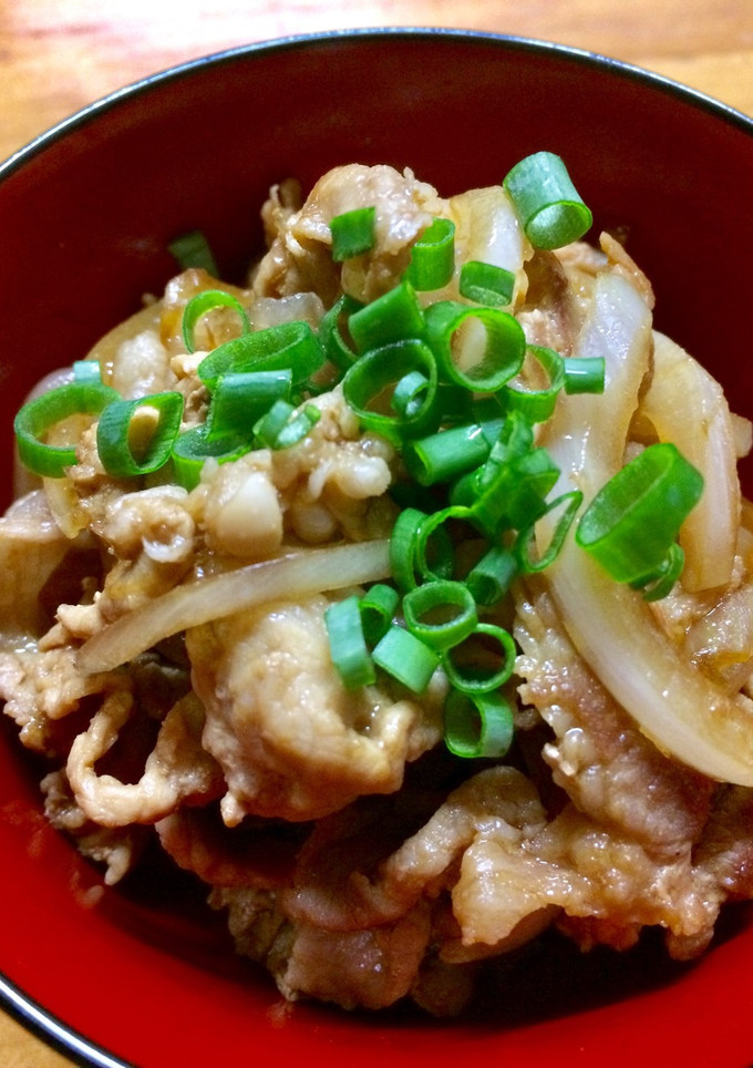 豚小間肉とうなぎのたれで簡単豚丼-レシピのメイン写真