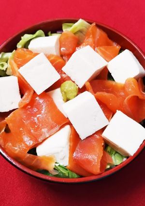 スモークサーモンと塩豆腐のどんぶり-レシピのメイン写真
