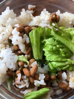 納豆と餃子ふりかけのサラダ飯-レシピのメイン写真