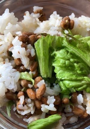 納豆と餃子ふりかけのサラダ飯-レシピのメイン写真