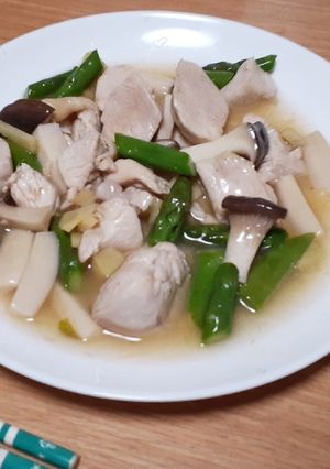 アスパラと鶏胸肉の中華風炒め煮-レシピのメイン写真