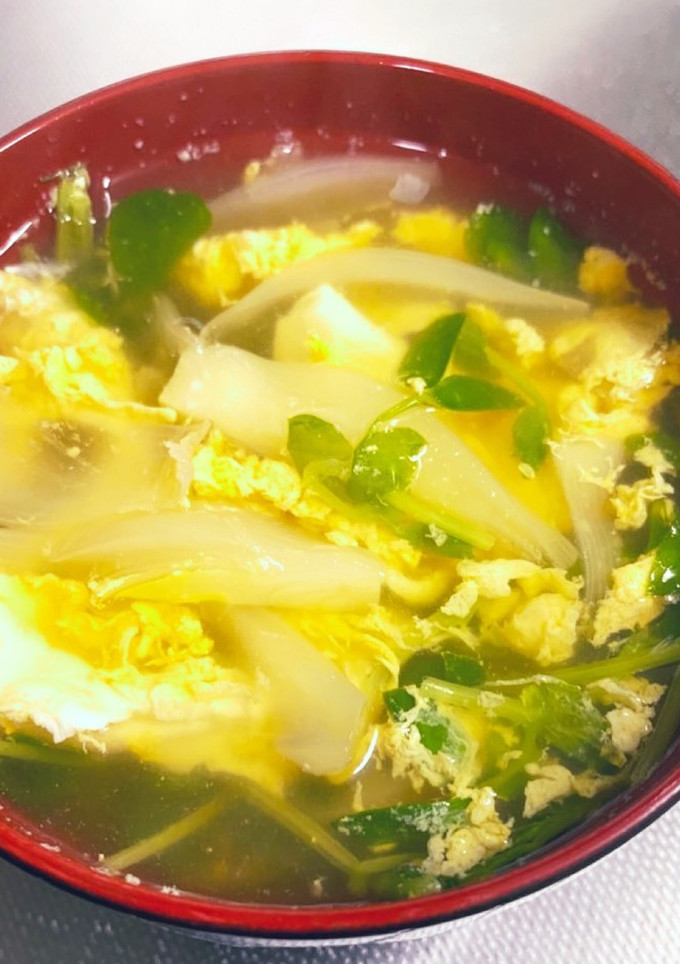 簡単ふわたま豆苗スープ-レシピのメイン写真