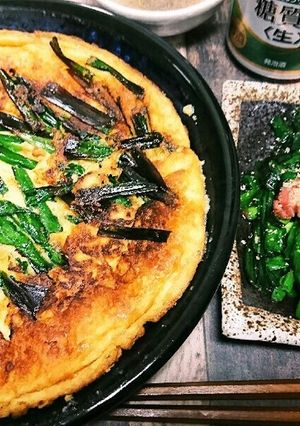 ニラ消費。ニラ玉?チヂミ?/ニラベーコン-レシピのメイン写真