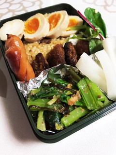 かつおぶしが美味しい♡小松菜の塩昆布和え-レシピのメイン写真