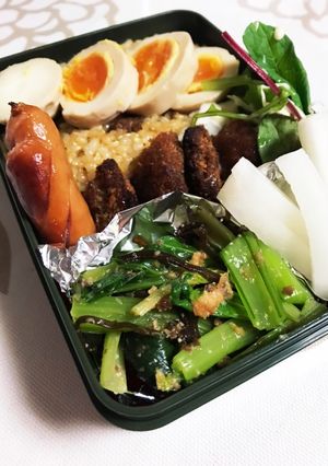 かつおぶしが美味しい♡小松菜の塩昆布和え-レシピのメイン写真
