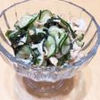 給食メニューきゅうりとわかめのツナサラダ