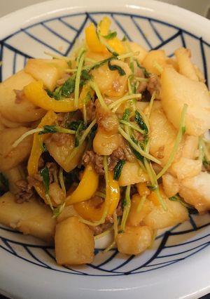 ご飯進む☆牛バラとじゃが芋の甘辛炒め♪-レシピのメイン写真