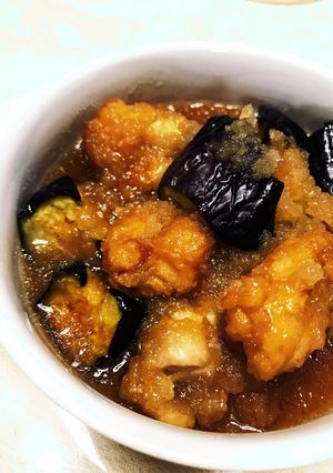 揚げナスとチキンのカンタンみぞれ煮-レシピのメイン写真