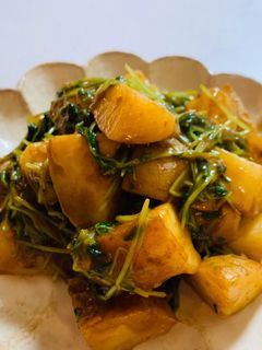 新じゃがと豆苗のカレー炒め-レシピのメイン写真