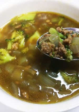 簡単☆豚挽肉deカレースープ-レシピのメイン写真