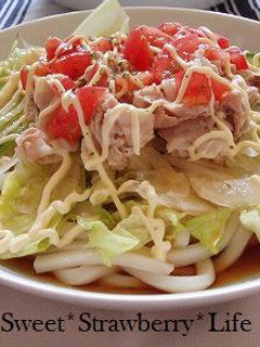 さっぱり☆お野菜たっぷりサラダうどん-レシピのメイン写真