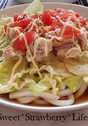 さっぱり☆お野菜たっぷりサラダうどん-レシピのメイン写真