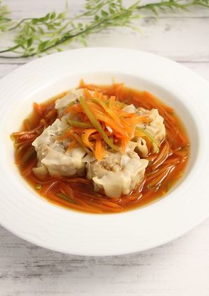 簡単！野菜たっぷりシューマイ煮-レシピのメイン写真