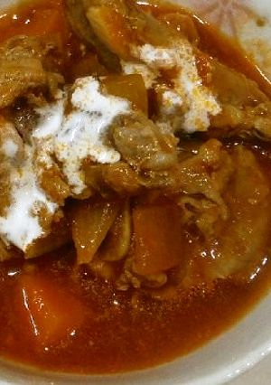 豚すじのトマトジュース煮込み-レシピのメイン写真