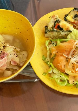 ズボラな夕食(仏×伊)-レシピのメイン写真