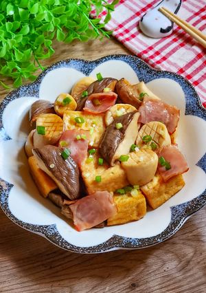 厚揚げベーコンとエリンギの甘辛バター炒め-レシピのメイン写真