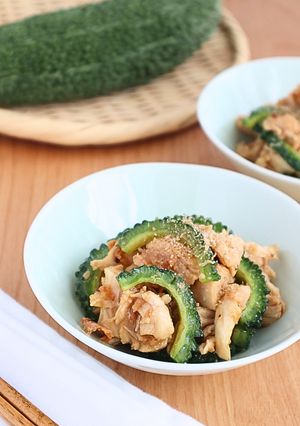 焼肉のたれで！ゴーヤとささみのごま油風味-レシピのメイン写真