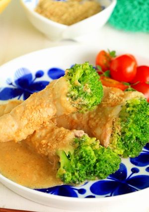 レンジ調理♪味噌マヨ肉巻きブロッコリー-レシピのメイン写真