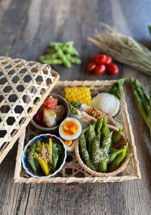 フライパンひとつで!夏野菜のかご盛り弁当-レシピのメイン写真
