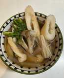 簡単セリと大根のきりたんぽスープ
