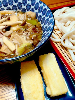 きのこ肉汁うどん&揚げ餅-レシピのメイン写真