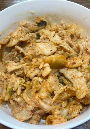 【糖尿病】豚ロースキムチ丼-レシピのメイン写真