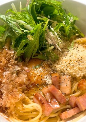 簡単で美味しい！和風まぜカルボナーラ-レシピのメイン写真