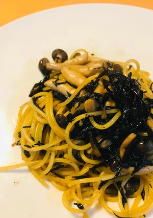 和風パスタ●ひじき煮物＆シメジのパスタ-レシピのメイン写真