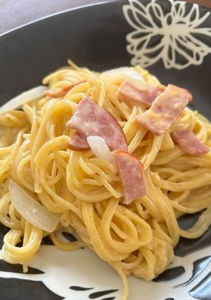 ランチ♪ワンパン♪簡単カルボナーラ-レシピのメイン写真