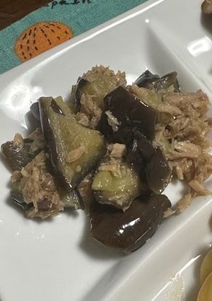 ツナとナスのかんたん煮-レシピのメイン写真