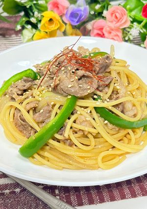 がっつり系🔥🧄🥩スタミナ焼肉パスタ🍝-レシピのメイン写真