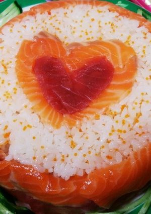 パーティ押し寿司(ハート)❤-レシピのメイン写真