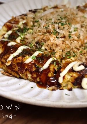 豆腐でふわふわヘルシー☆簡単 お好み焼き-レシピのメイン写真