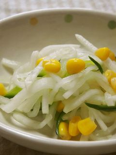 大根・きゅうり・コーンの酢の物♪-レシピのメイン写真
