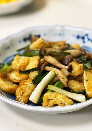 わけぎと油揚げのポン酢醤油炒め-レシピのメイン写真