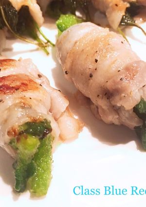 【これは美味】アイスプラントの豚バラ巻き-レシピのメイン写真