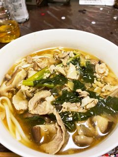 ピリッと生姜ときのこのあんかけうどん-レシピのメイン写真