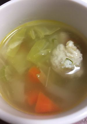 鶏団子スープ(コンソメ不使用)-レシピのメイン写真