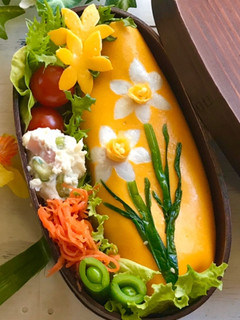 【簡単】キャラ弁 水仙 薄焼き卵①-レシピのメイン写真