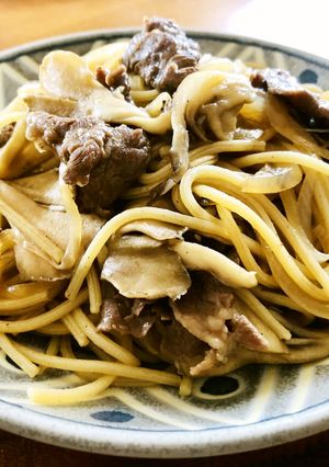 牛肉と舞茸のパスタ-レシピのメイン写真